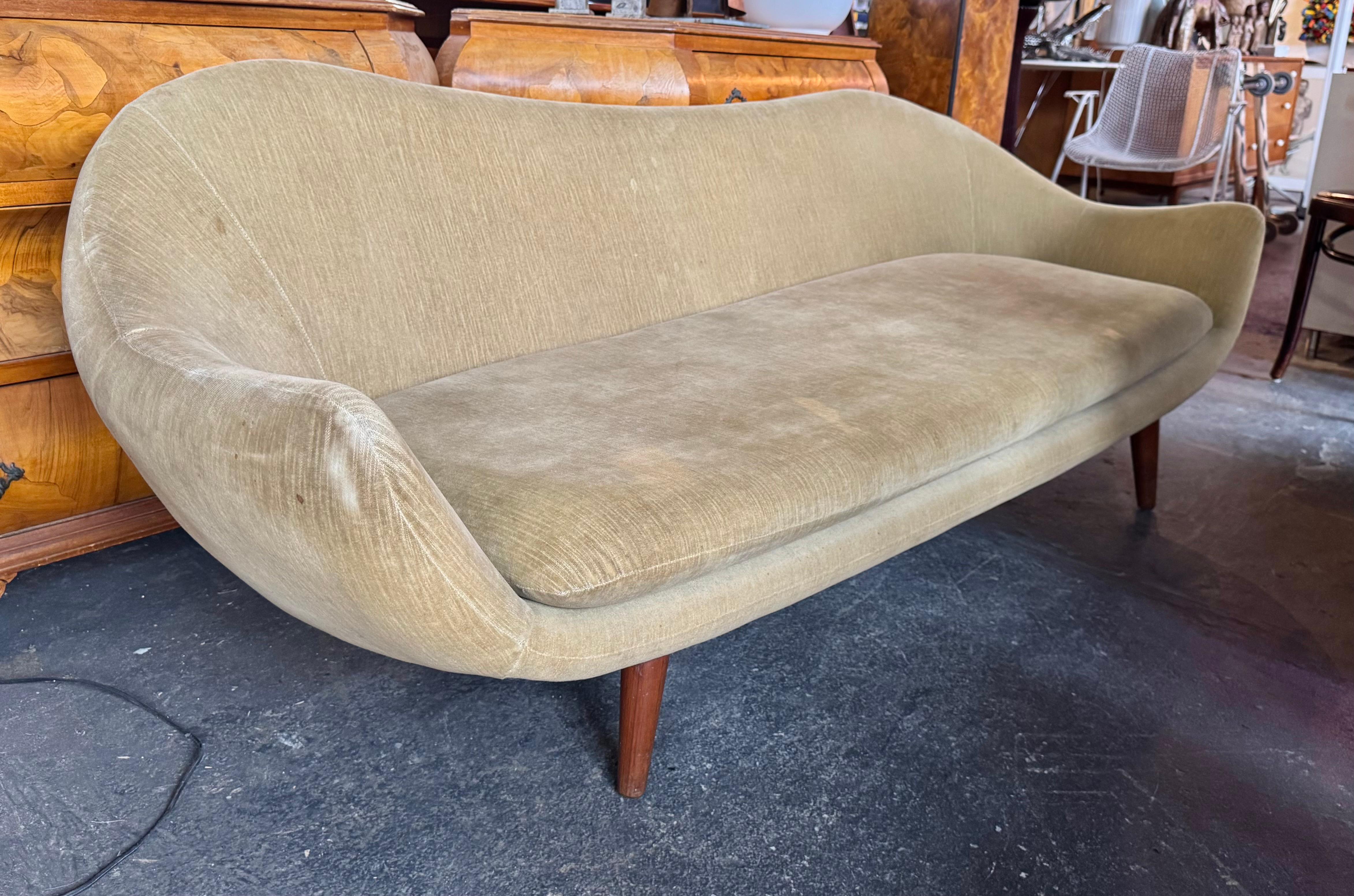 Modernist Fredrik Kayser Sofa Model No. 860 für Vatne Møbelfabrikk 1960er Jahre, Norwegen (Norwegisch) im Angebot