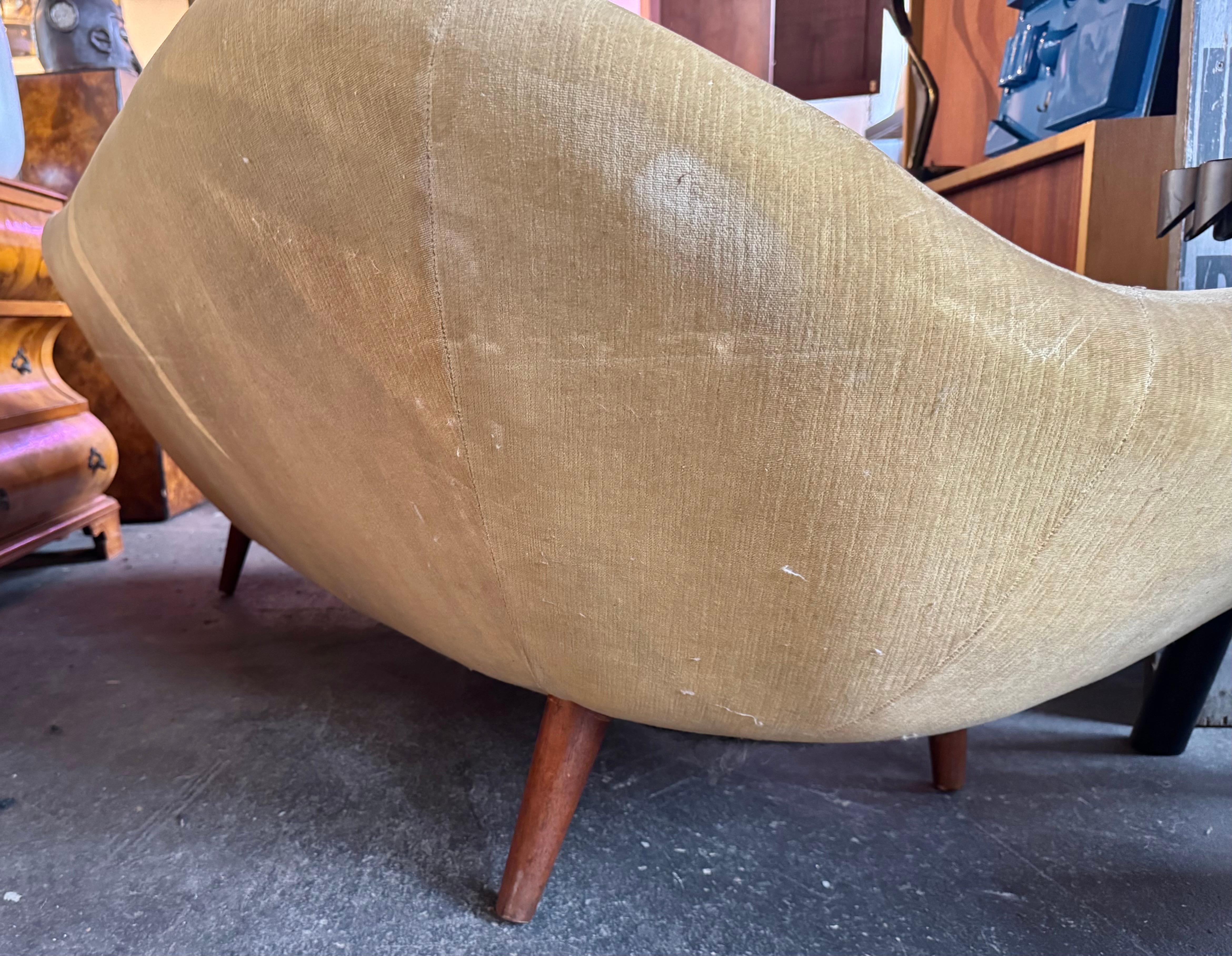 Modernist Fredrik Kayser Sofa Model No. 860 für Vatne Møbelfabrikk 1960er Jahre, Norwegen (Stoff) im Angebot