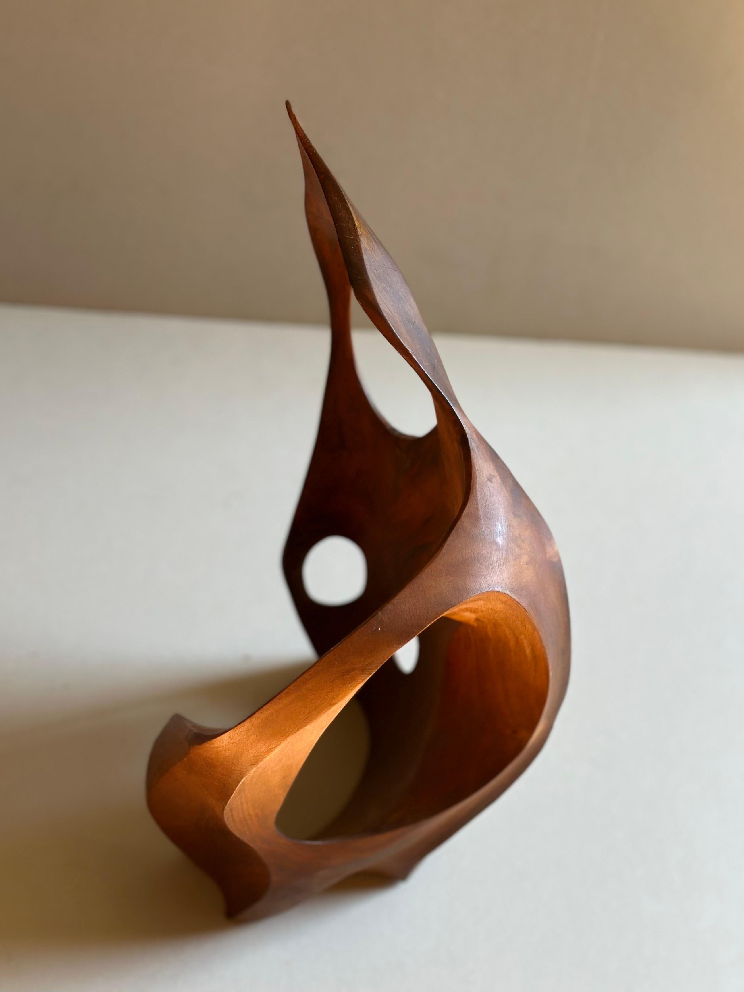 Modernist Freeform Organic Sculpture in Wood, 1970s  In Good Condition In Brooklyn, NY