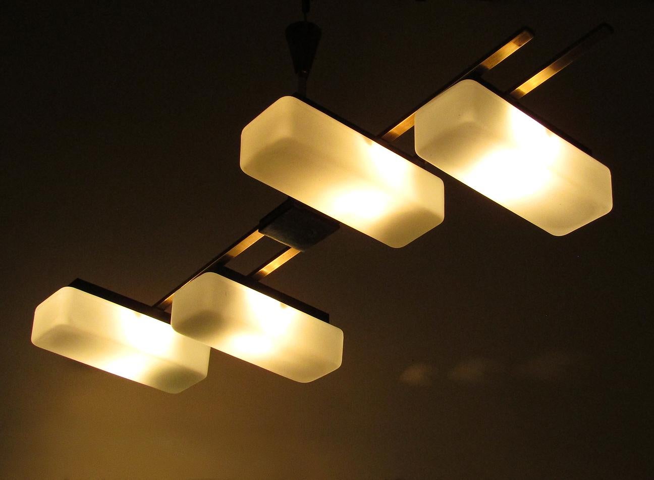 Modernist French 1960s Ceiling Fixture by Maison Arlus In Good Condition In Shepperton, Surrey