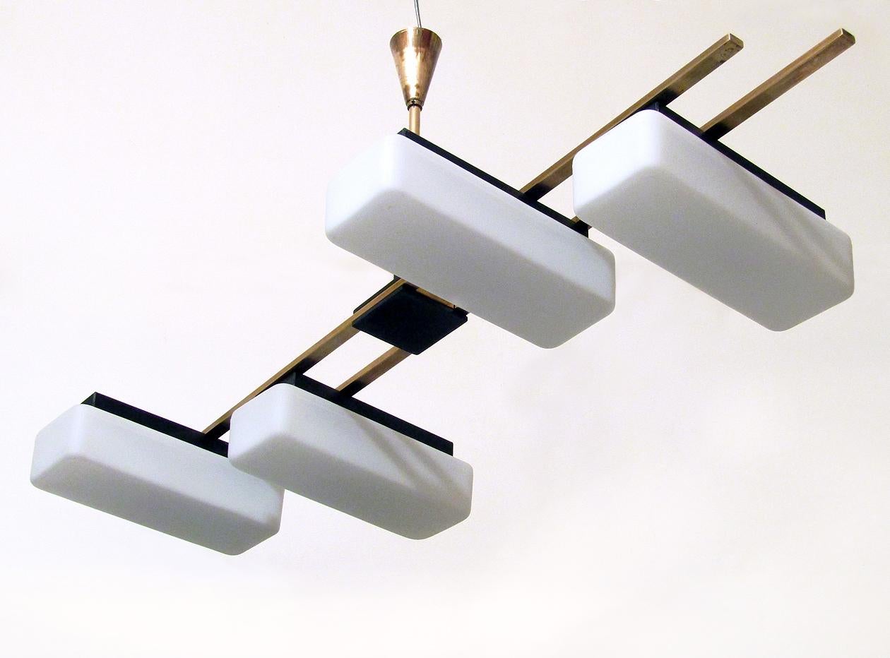 20th Century Modernist French 1960s Ceiling Fixture by Maison Arlus