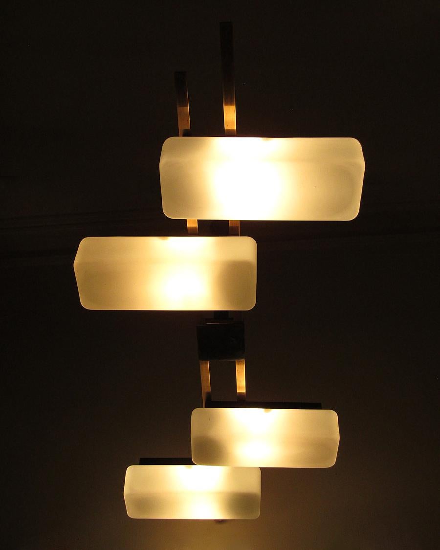 Modernist French 1960s Ceiling Fixture by Maison Arlus 1