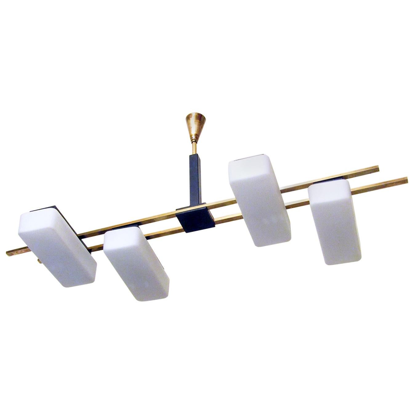 Modernist French 1960s Ceiling Fixture by Maison Arlus