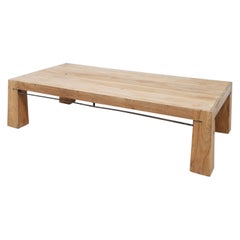 Modernist French 1970s Fruitwood Coffee Table