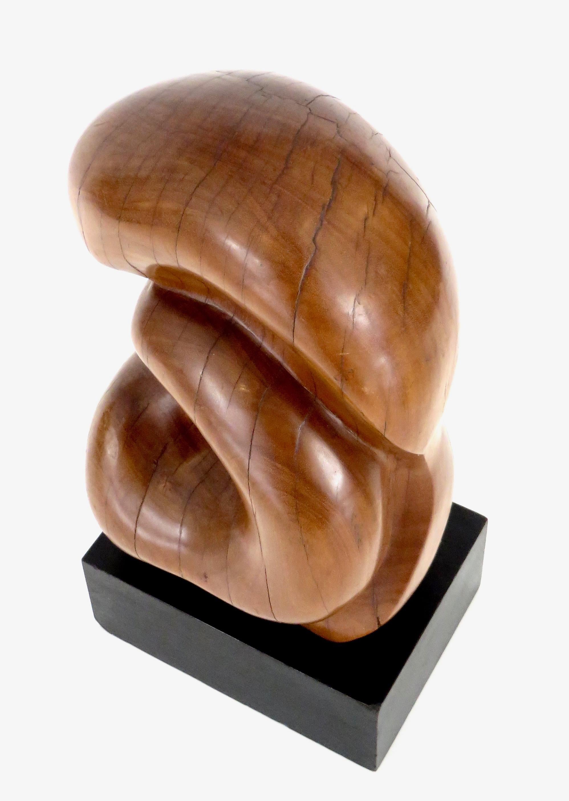 Modernist French Abstract Carved Wood Bio Morphic Sculpture 6