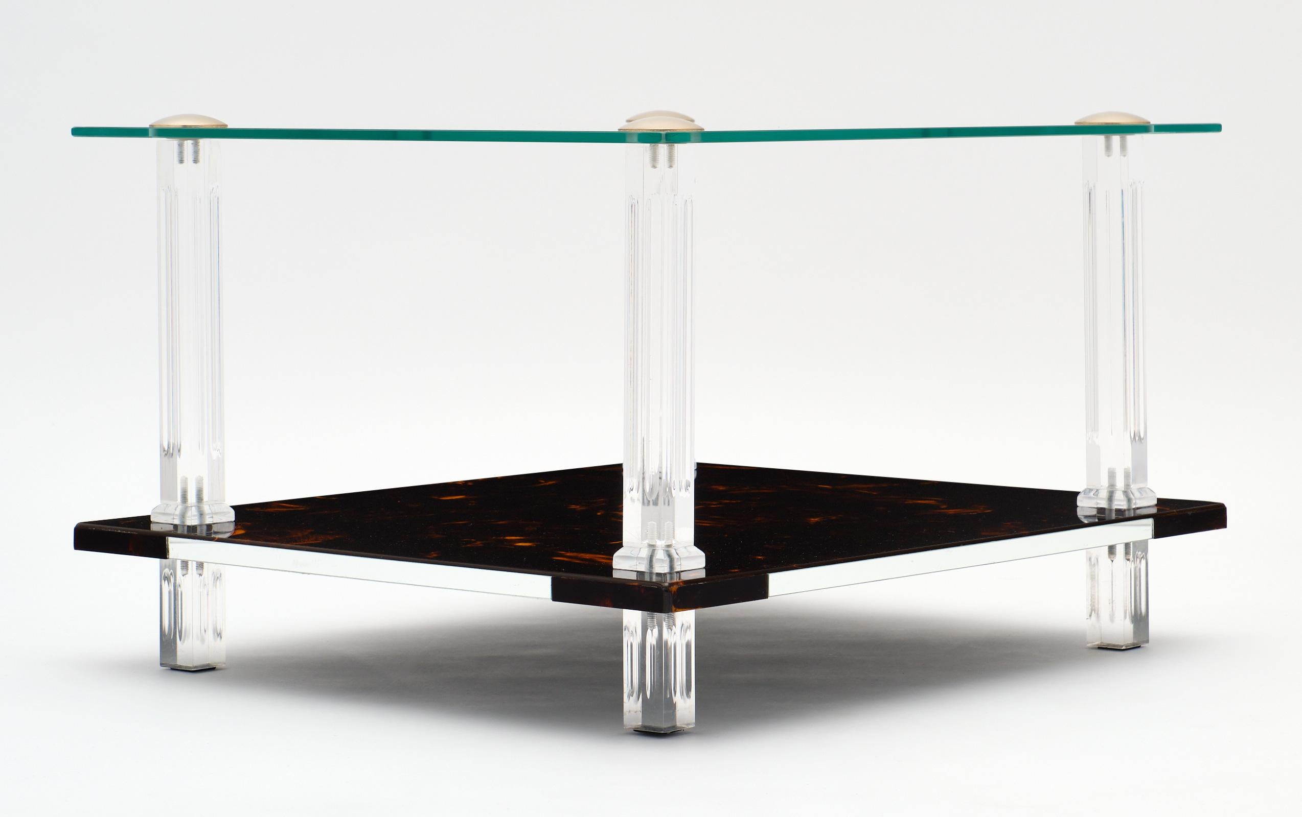 Modernist French Altuglass and Lucite Side Tables 3