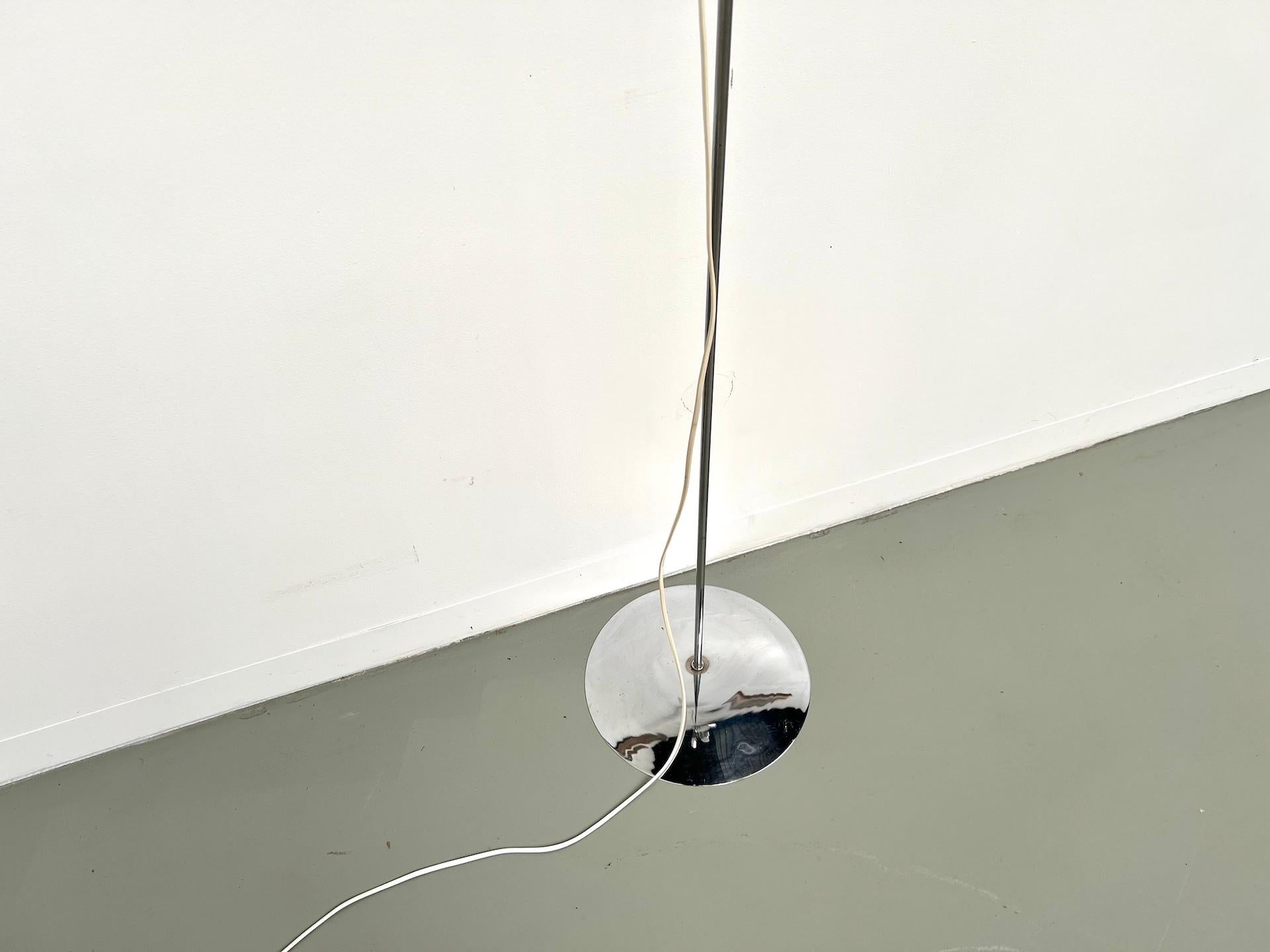 French Modernist french chrome flower-shaped floor lamp, circa 1970 For Sale