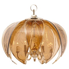 Modernist French Lotus Chandelier