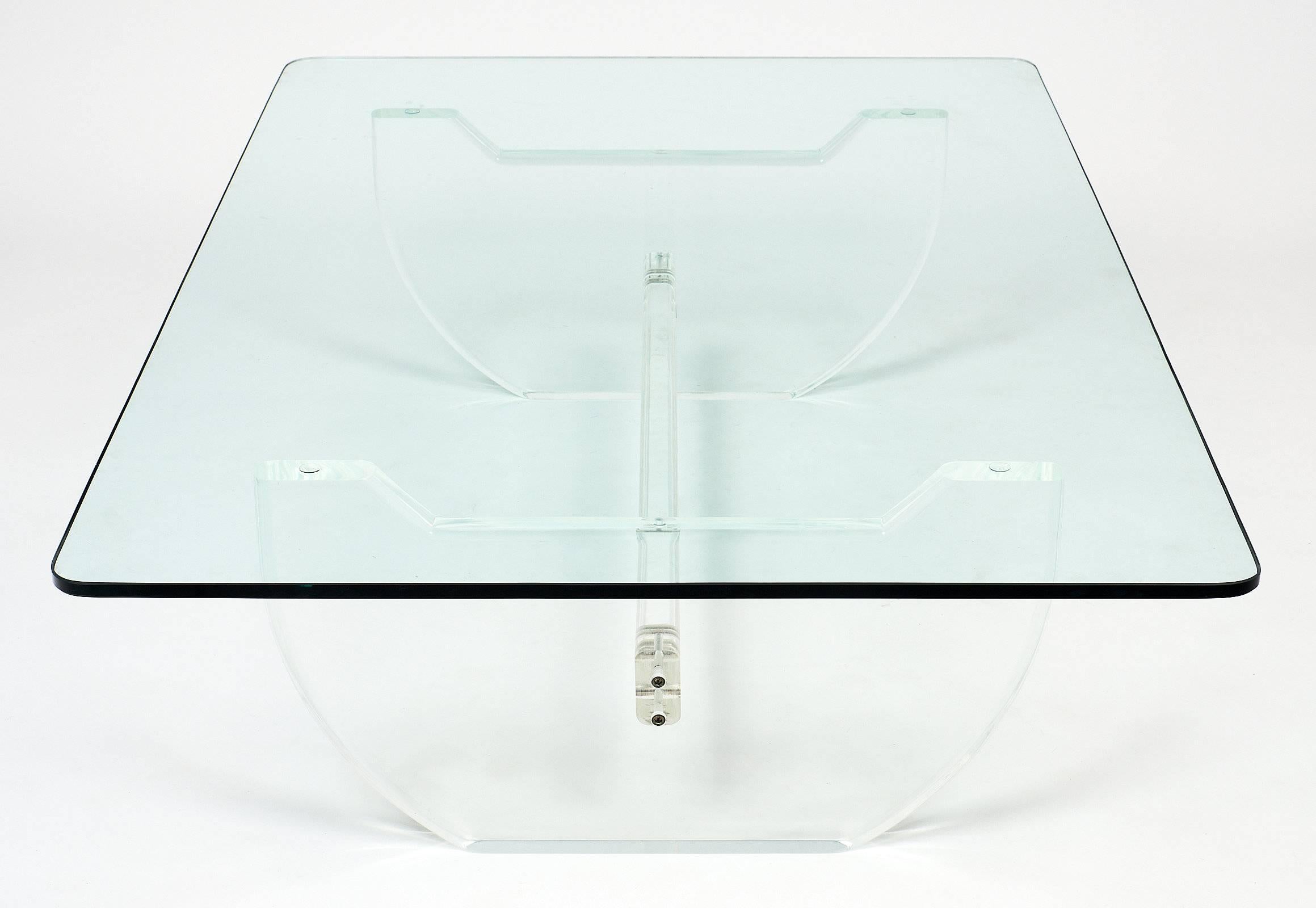 Modernist French Lucite Coffee Table 1