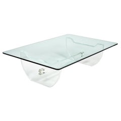 Modernist French Lucite Coffee Table
