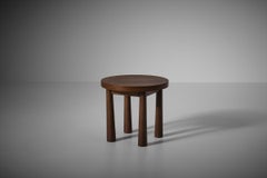 Modernist French Oak Side Table, 1960s
