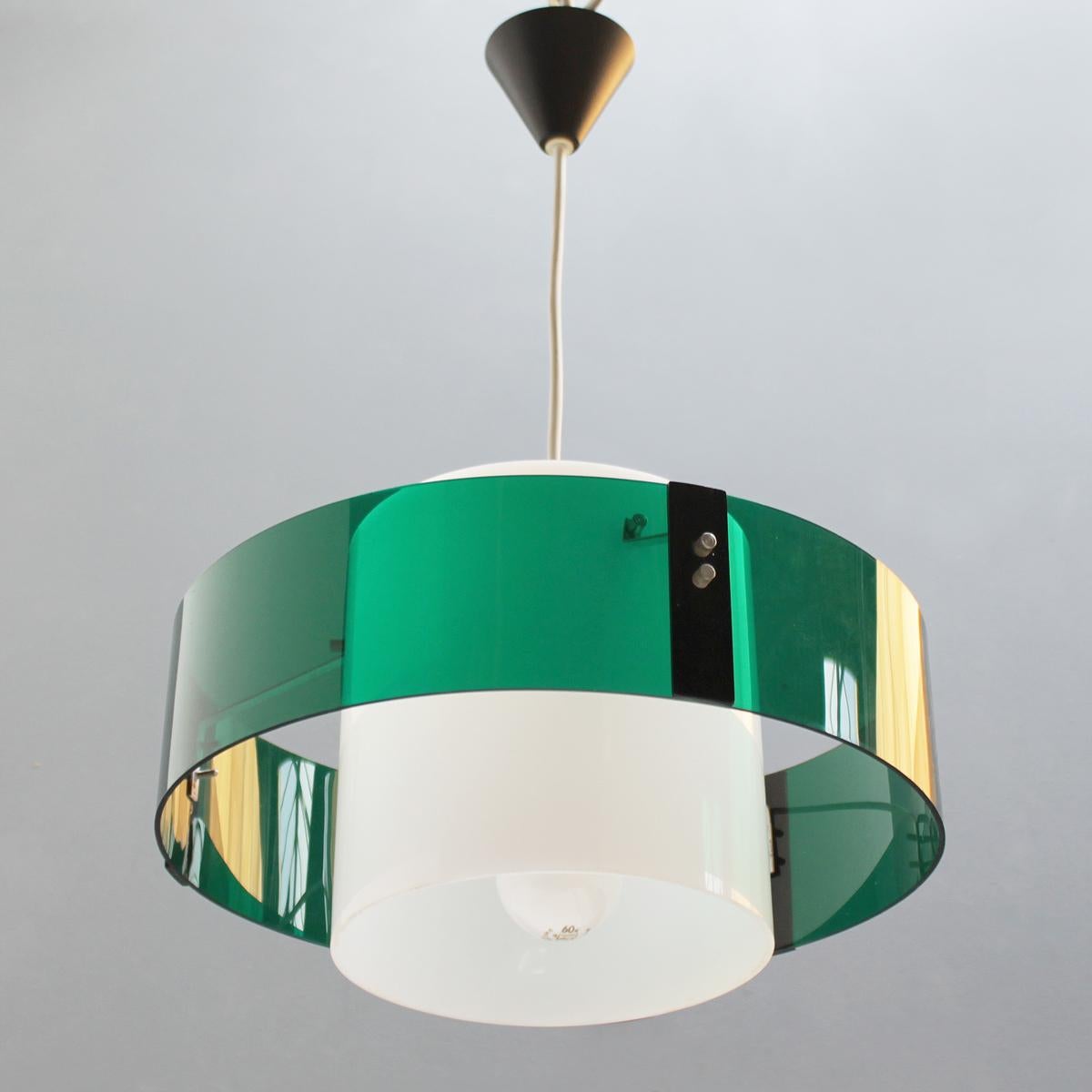 Modernist French Pendant Lamp In Good Condition In JM Haarlem, NL
