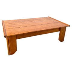 Modernist french pine coffee table, circa 1980