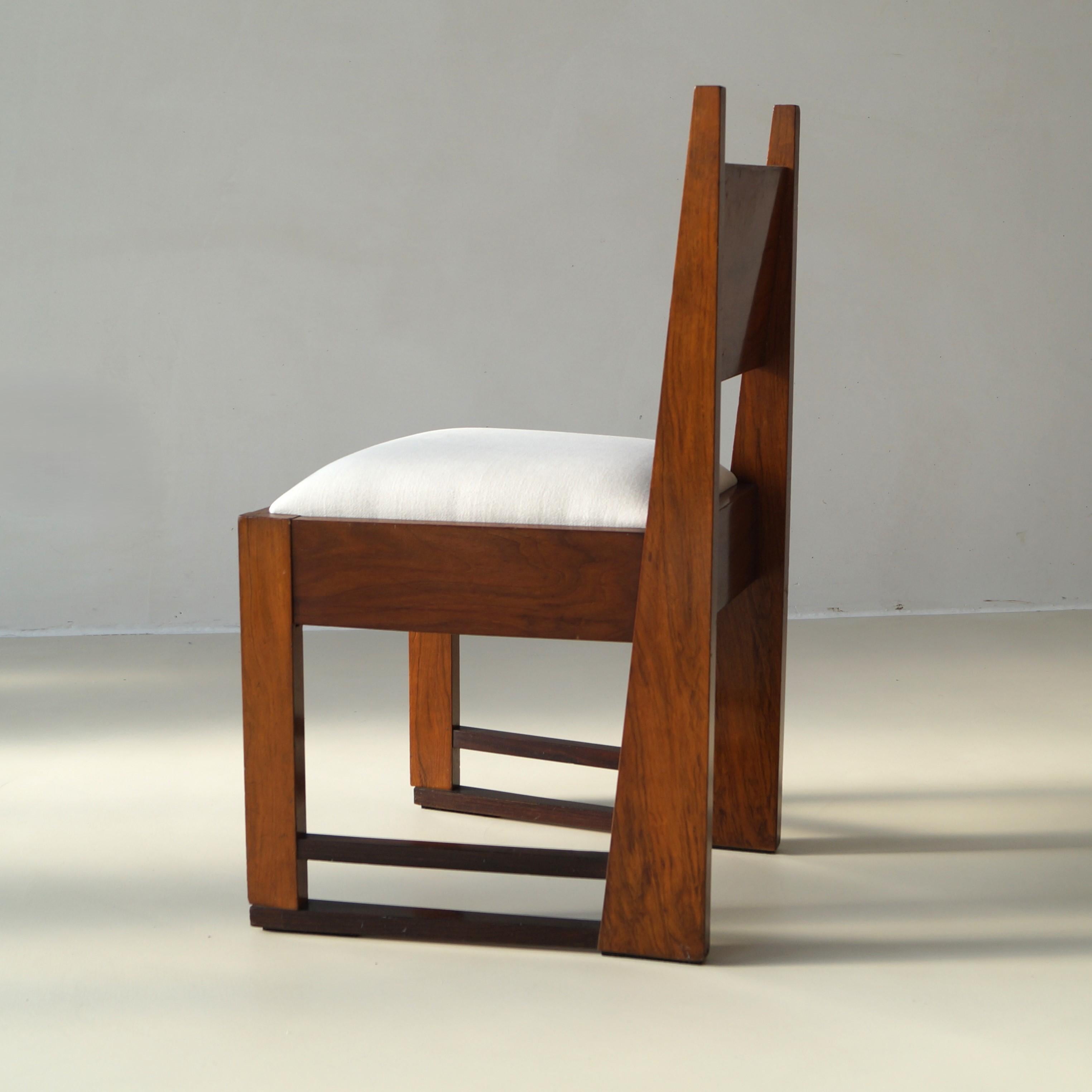 Macassar Modernist French side or accent chair, 1920s