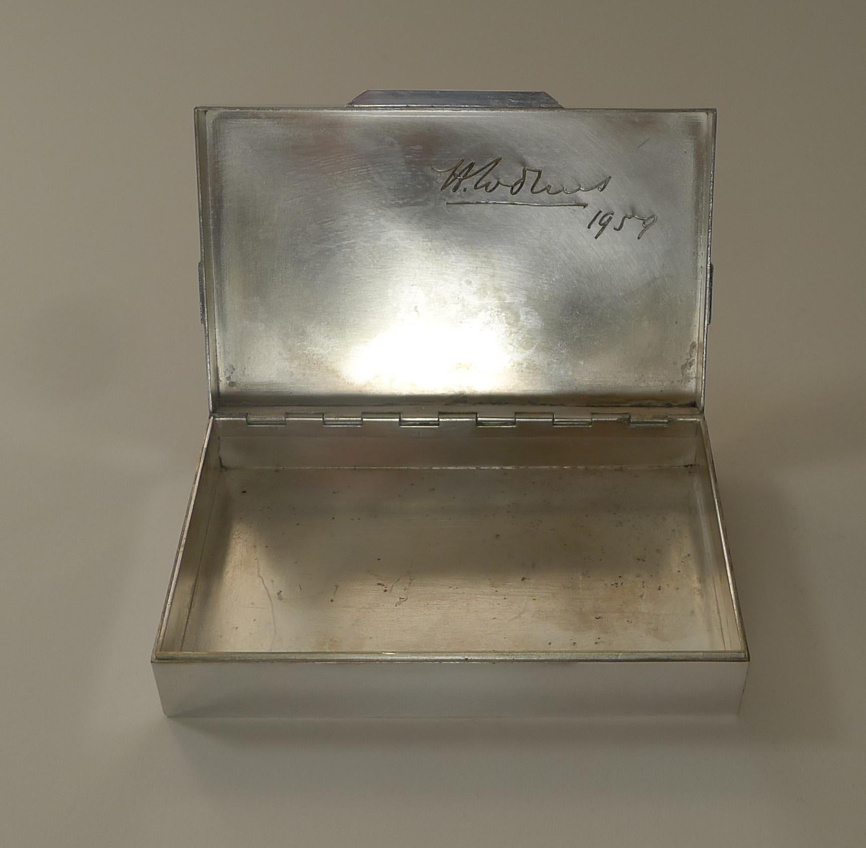 Modernist French Silver Plated Belt & Buckle Box by Maria Pergay 1