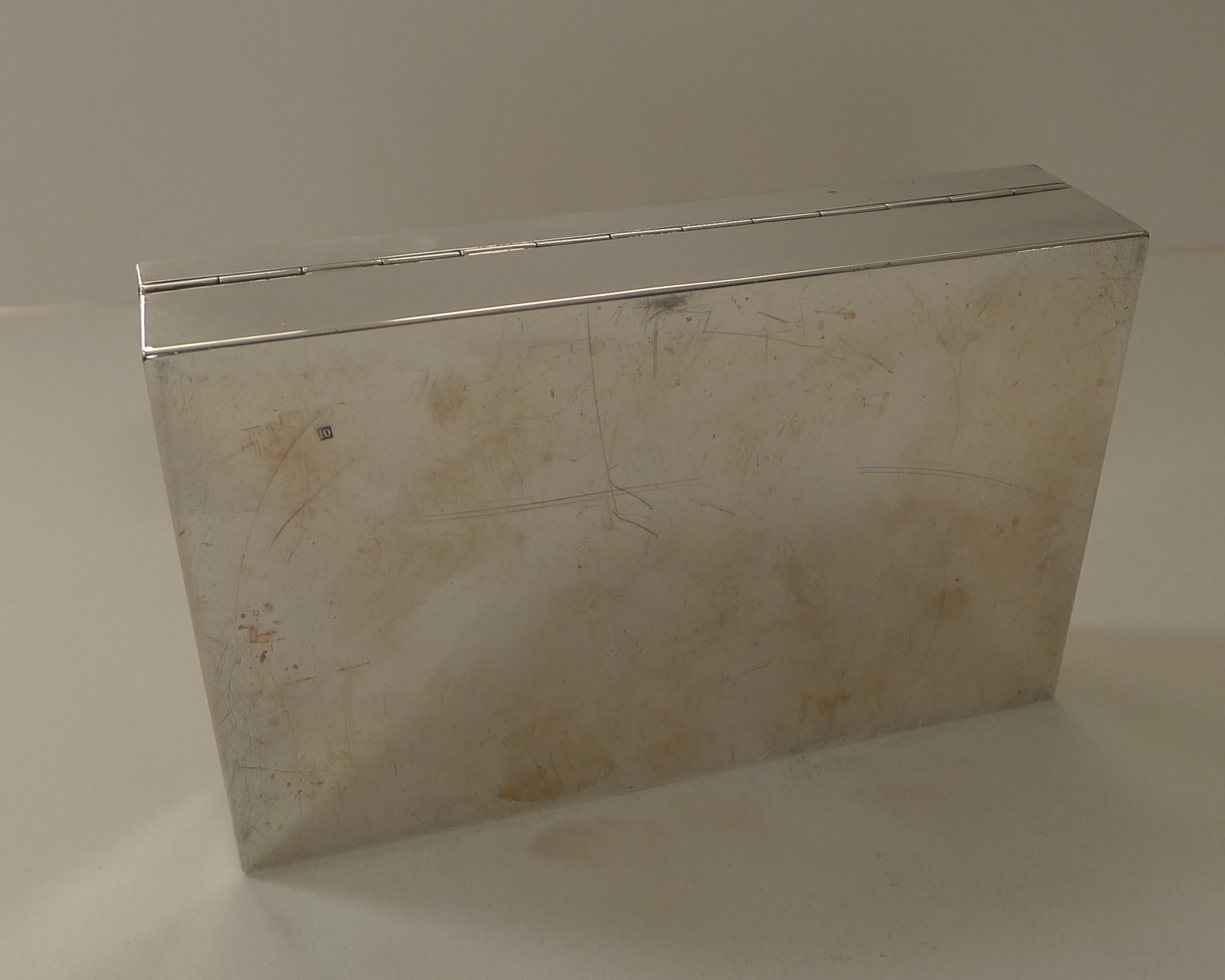 Gold Plate Modernist French Silver Plated Belt & Buckle Box by Maria Pergay