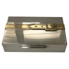 Modernist French Silver Plated Belt & Buckle Box by Maria Pergay