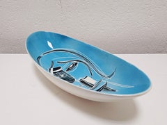 Bol à fruits moderniste avec dessin inspiré de Picasso, Yugoslavia, 1970