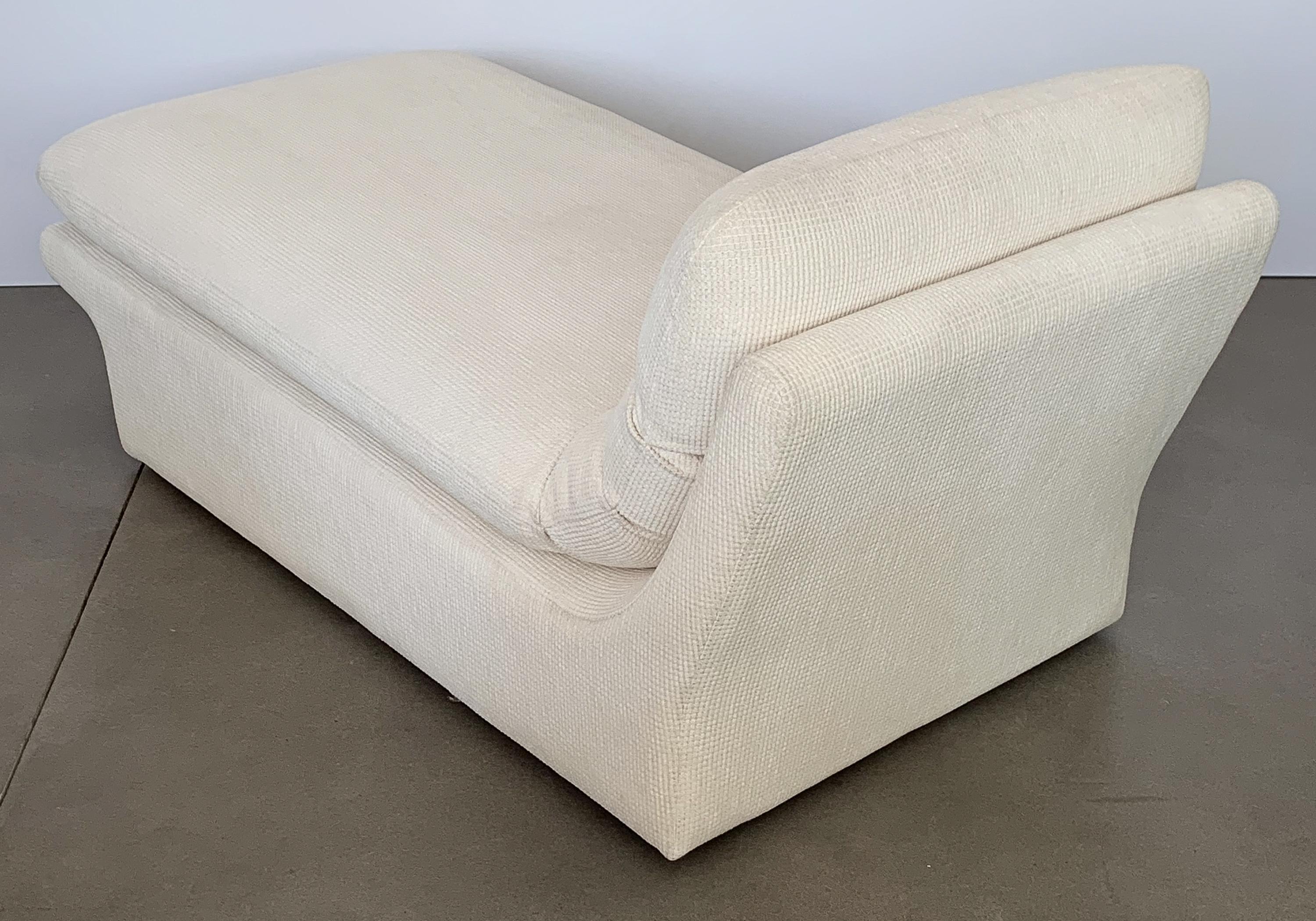 Modernist Fully Upholstered Chaise Lounge by Preview 4