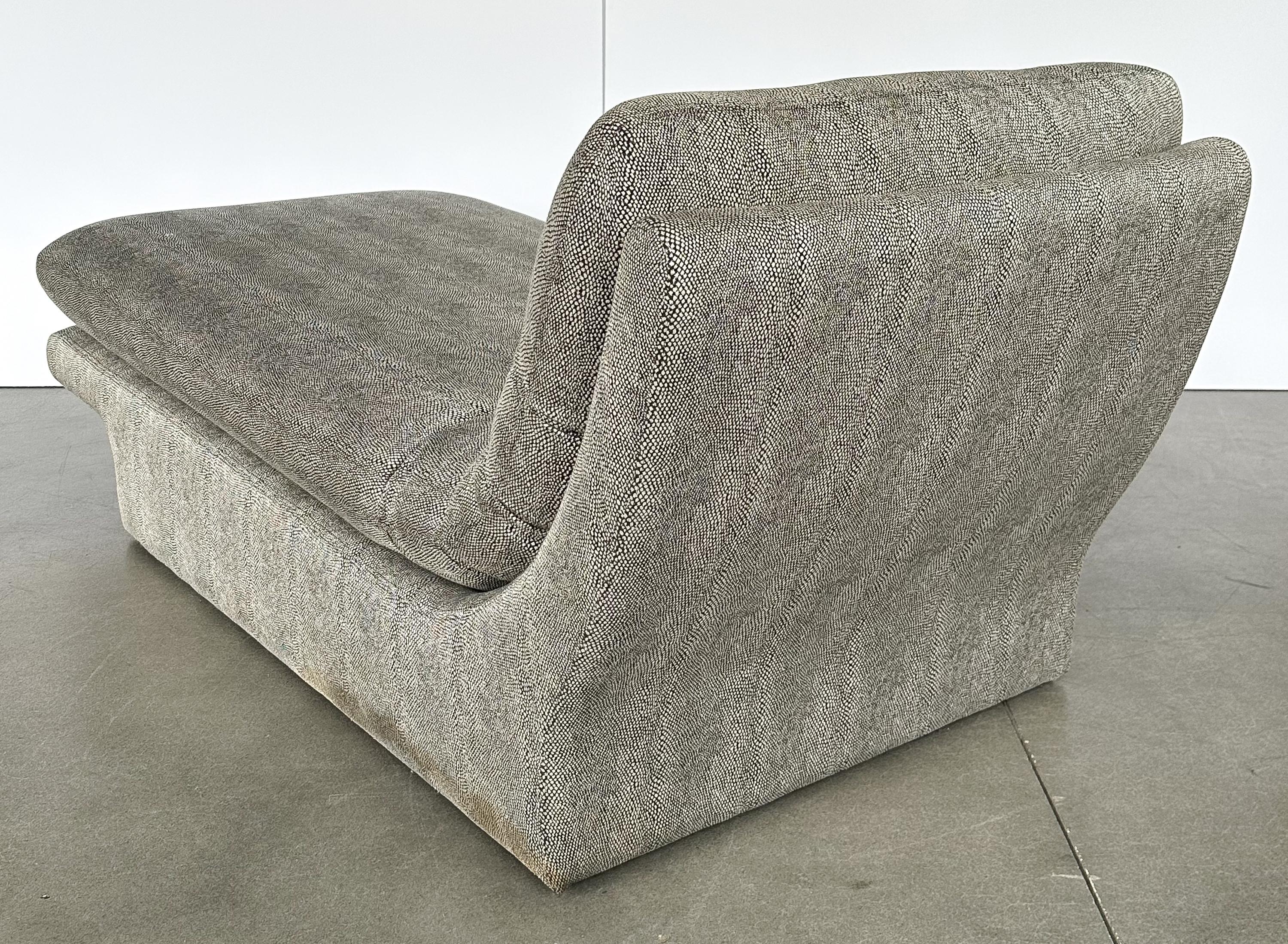 Modernist Fully Upholstered Chaise Lounge by Preview 3
