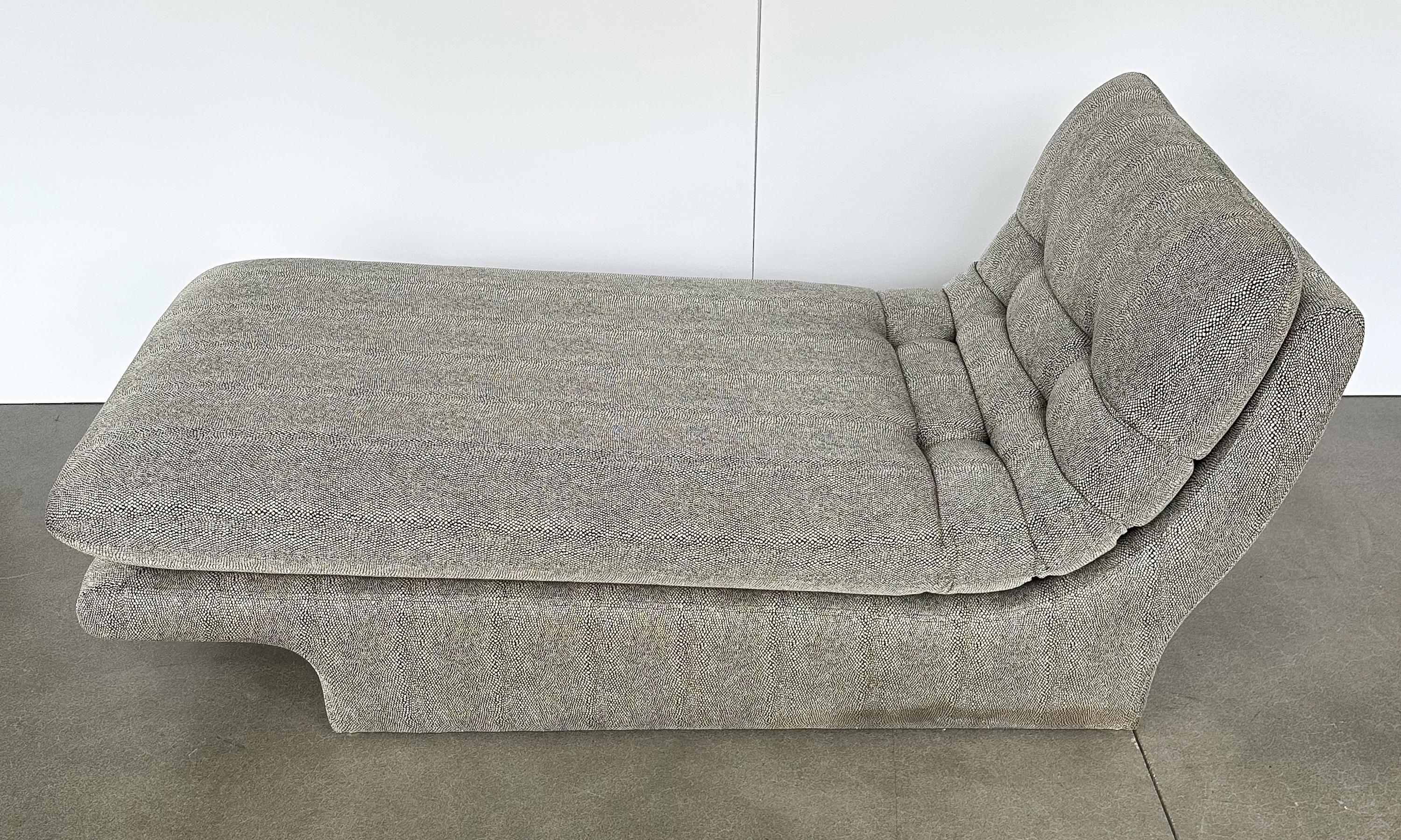 Modernist Fully Upholstered Chaise Lounge by Preview 1