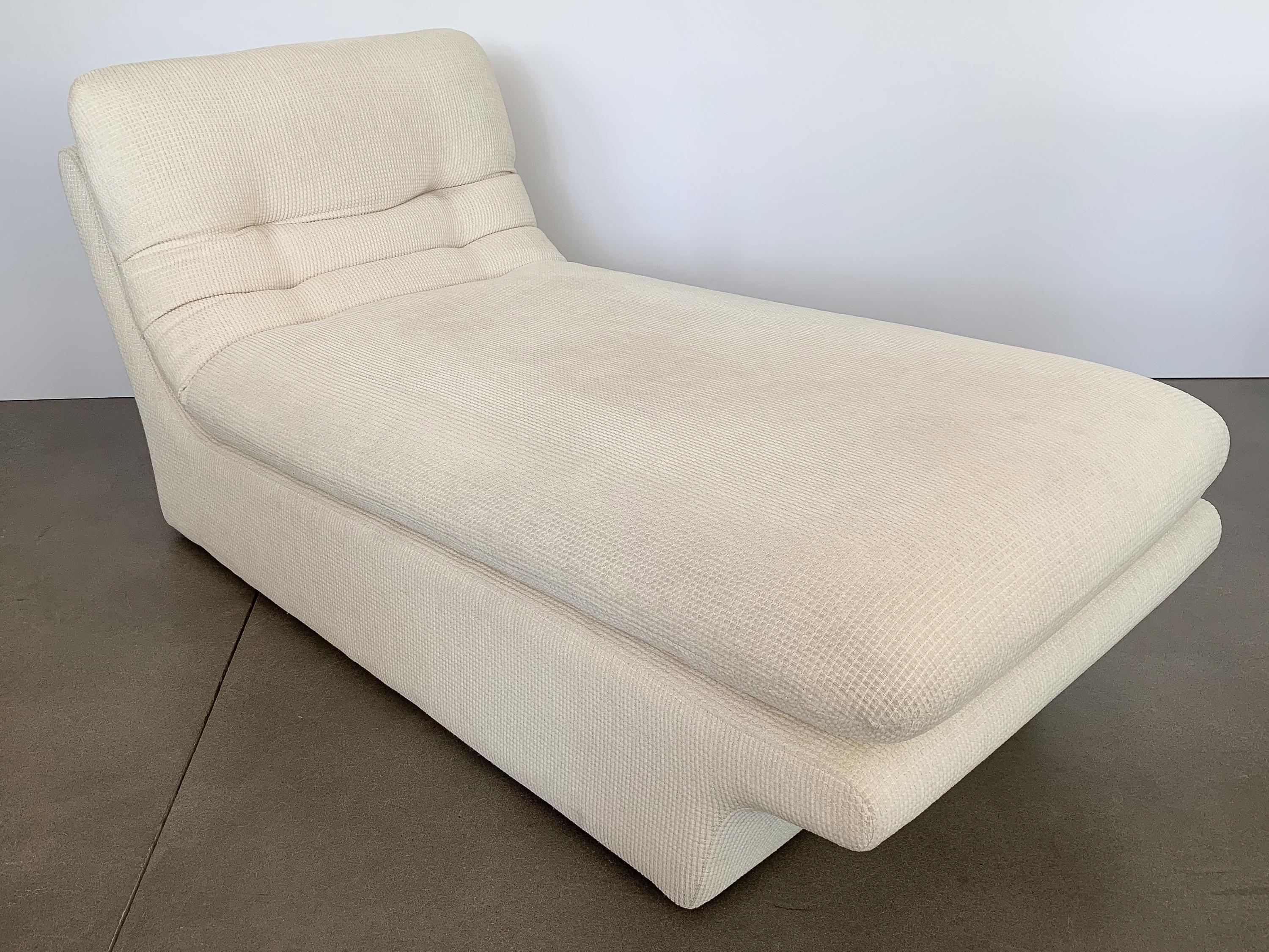 Modernist Fully Upholstered Chaise Lounge by Preview 3
