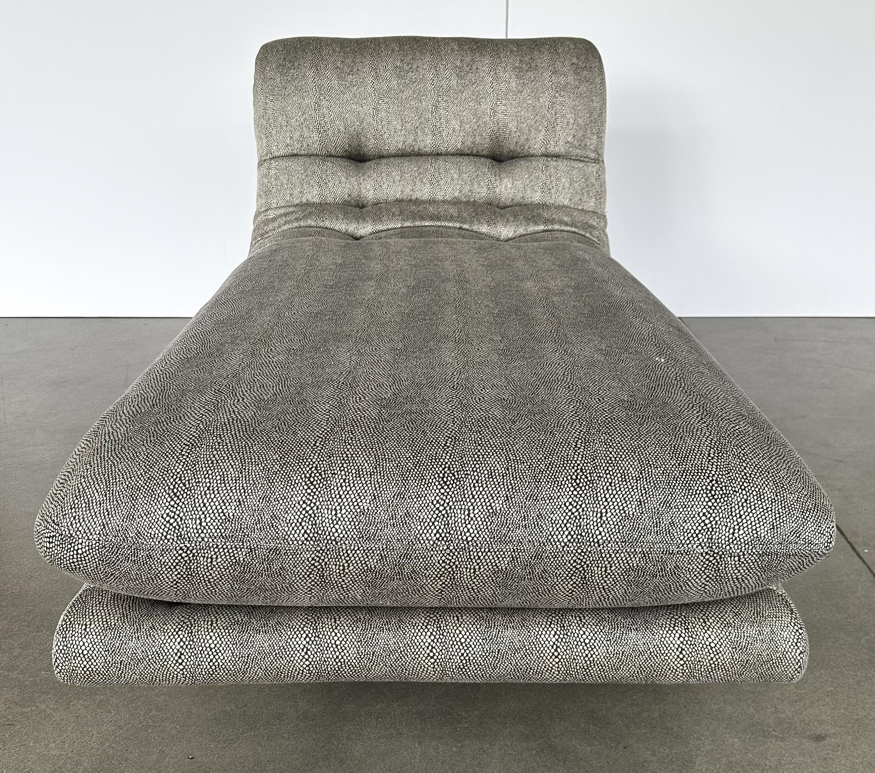 Modernist Fully Upholstered Chaise Lounge by Preview 2