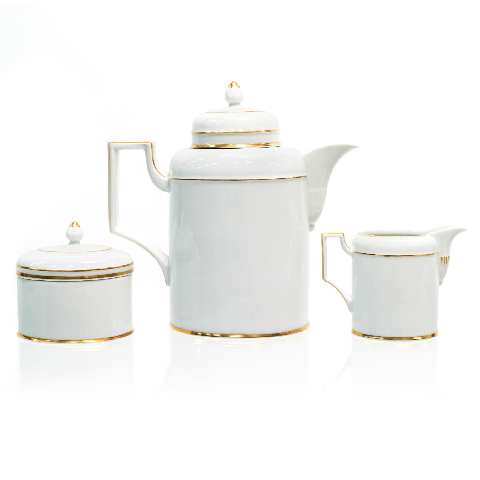 Porcelaine Ware de service en porcelaine moderniste FURSTENBERG « WILHELMINA » pour 12 personnes en vente