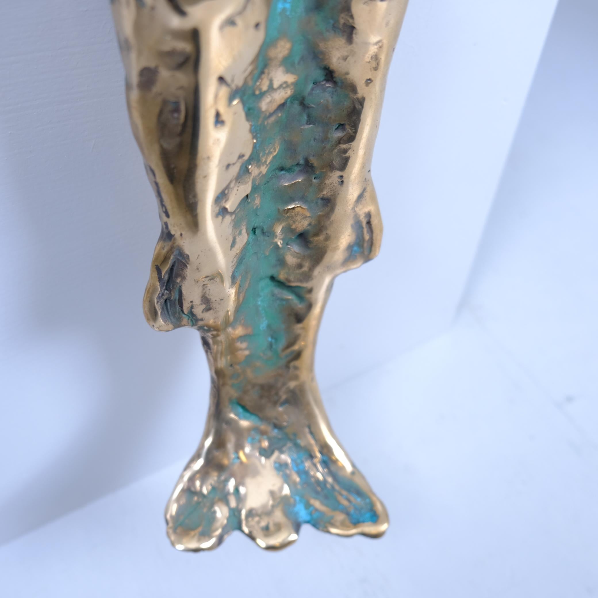 Modernist Futuristic Diver Brass Sculpture, Eldest by Sakari Kannosto 2025 In condizioni ottime in vendita a Helsinki, FI