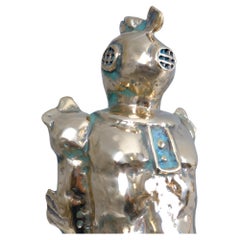 Modernist Futuristic Diver Brass Sculpture, Eldest by Sakari Kannosto 2025