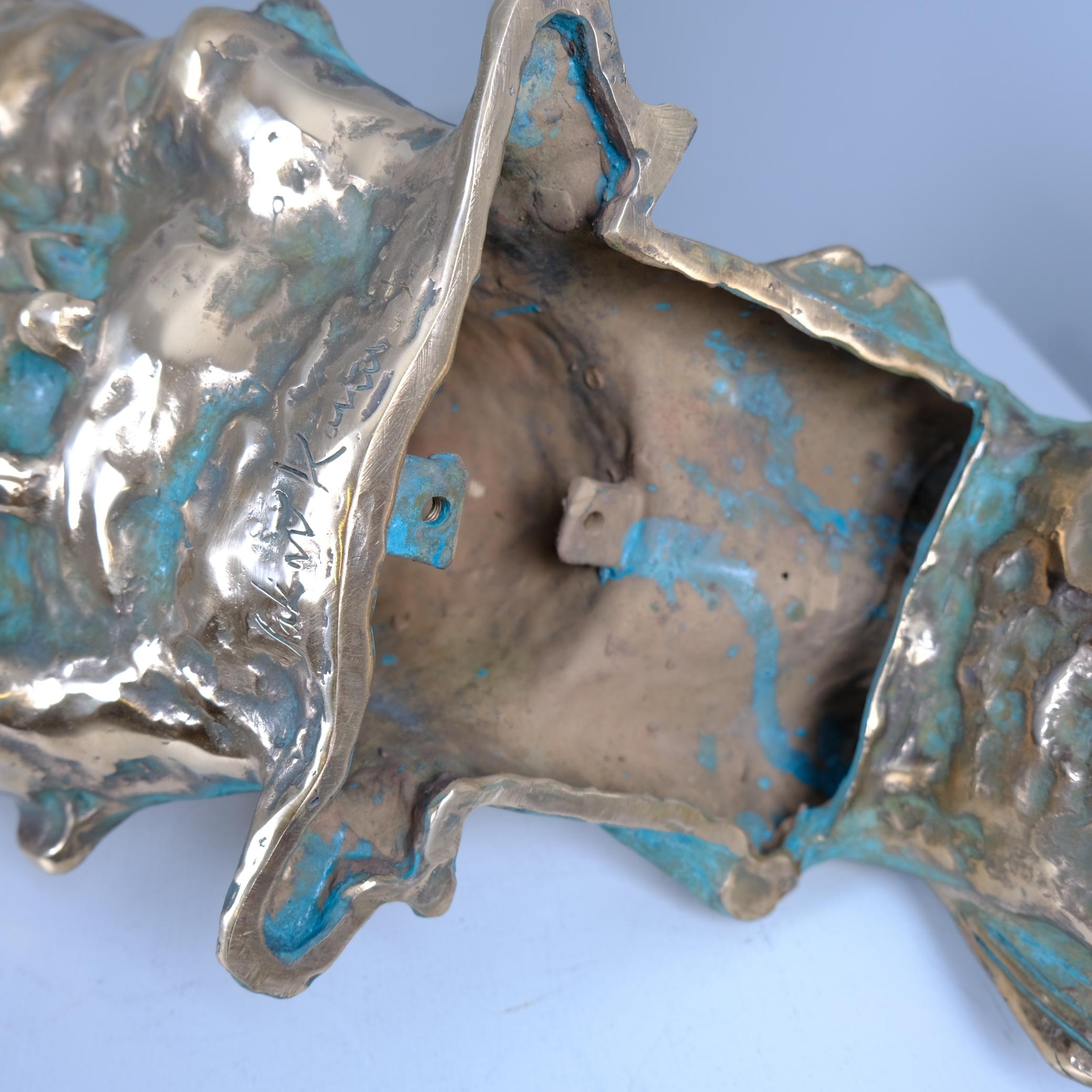 Modernist Futuristic Diver Brass Sculpture, First Born by Sakari Kannosto 2022 in vendita 3