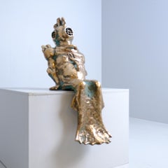 Modernist Futuristic Diver Bronze Sculpture, First Born by Sakari Kannosto 2022