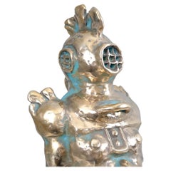 Modernist Futuristic Diver Brass Sculpture, First Born by Sakari Kannosto 2022