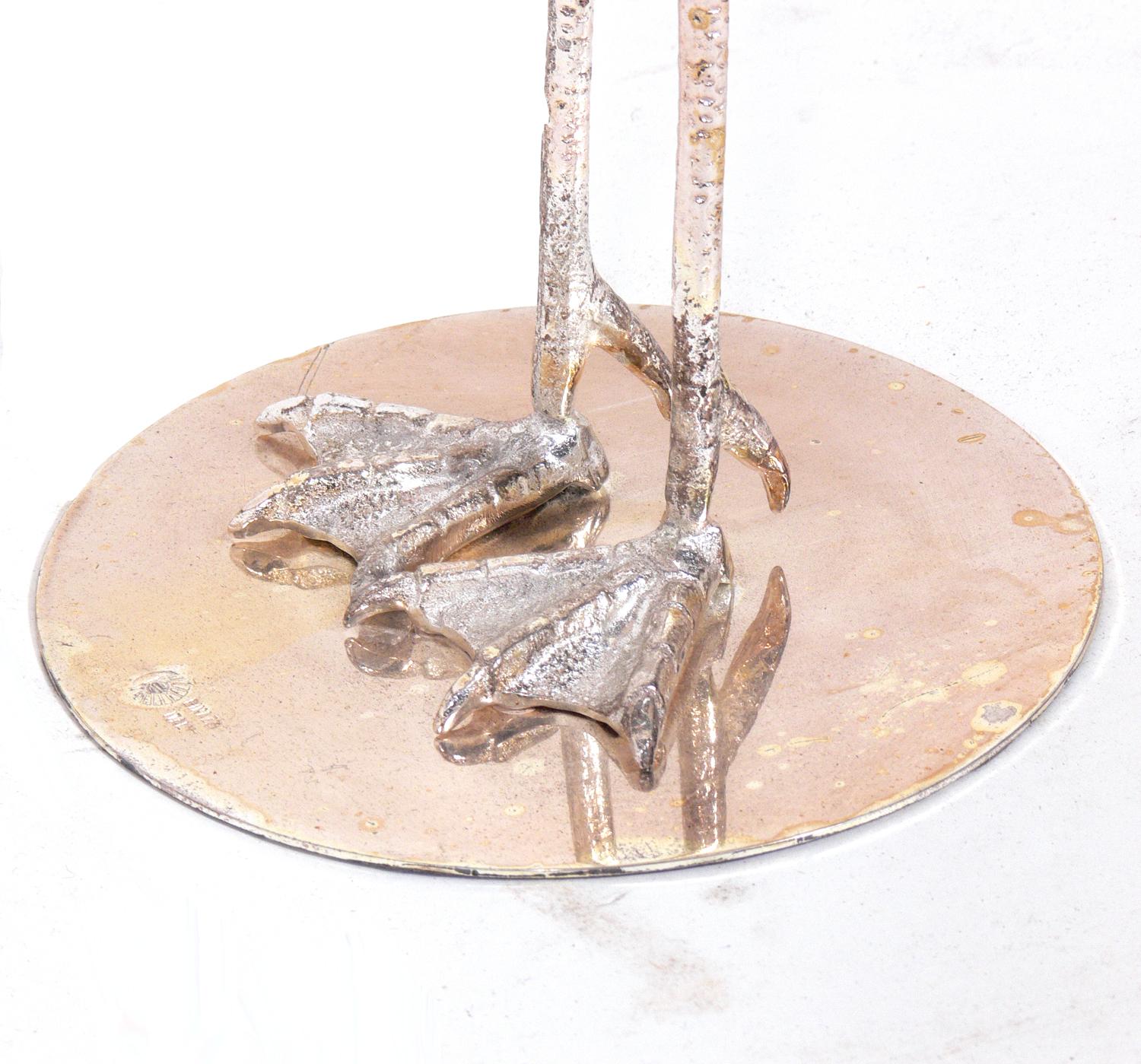 Modernist Gabriella Binazzi Silver and Shell Bird Sculptures 3