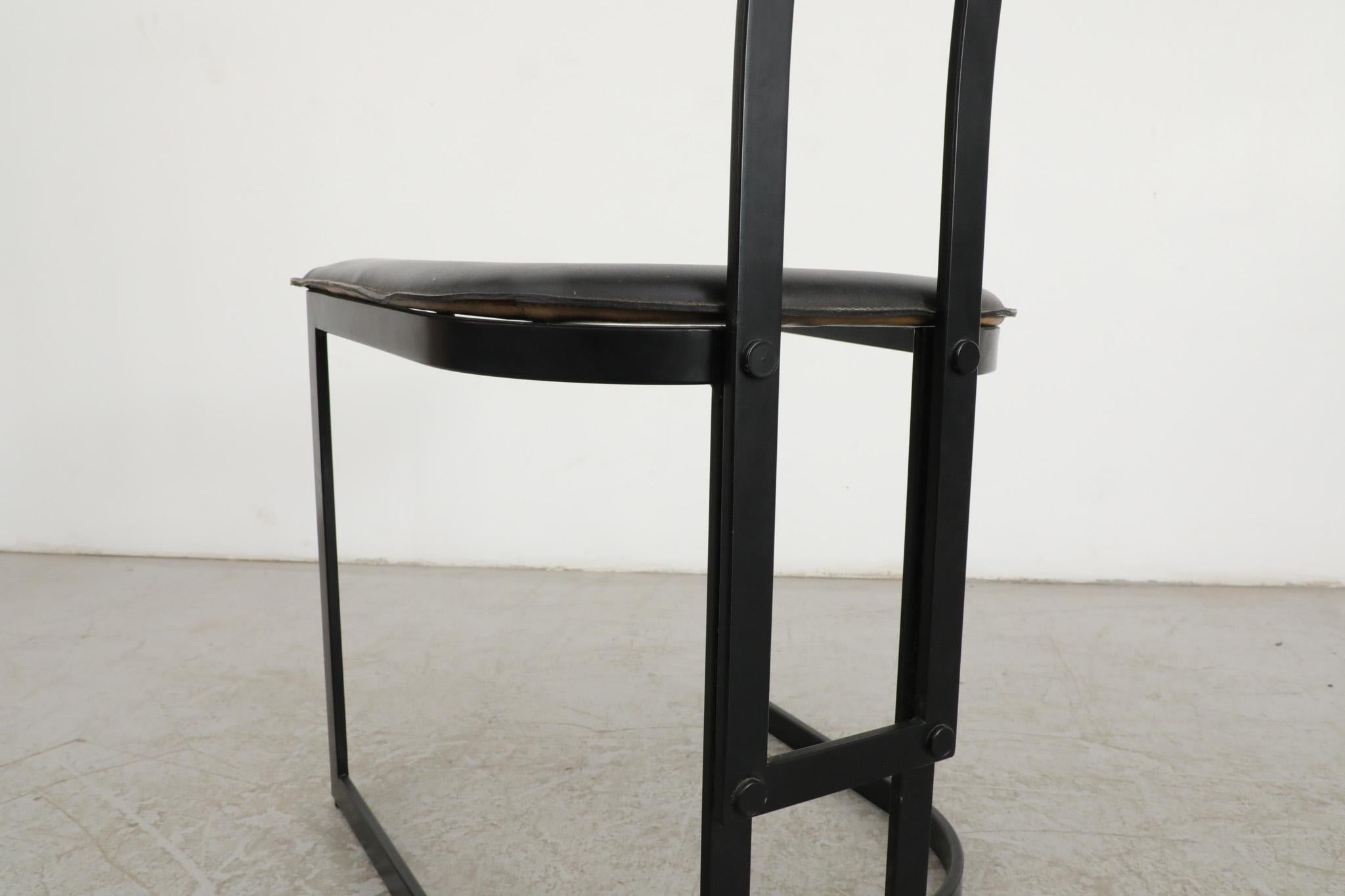 Modernist Gastone Rinaldi Side Chair for Thema Italy, 1980 For Sale 6