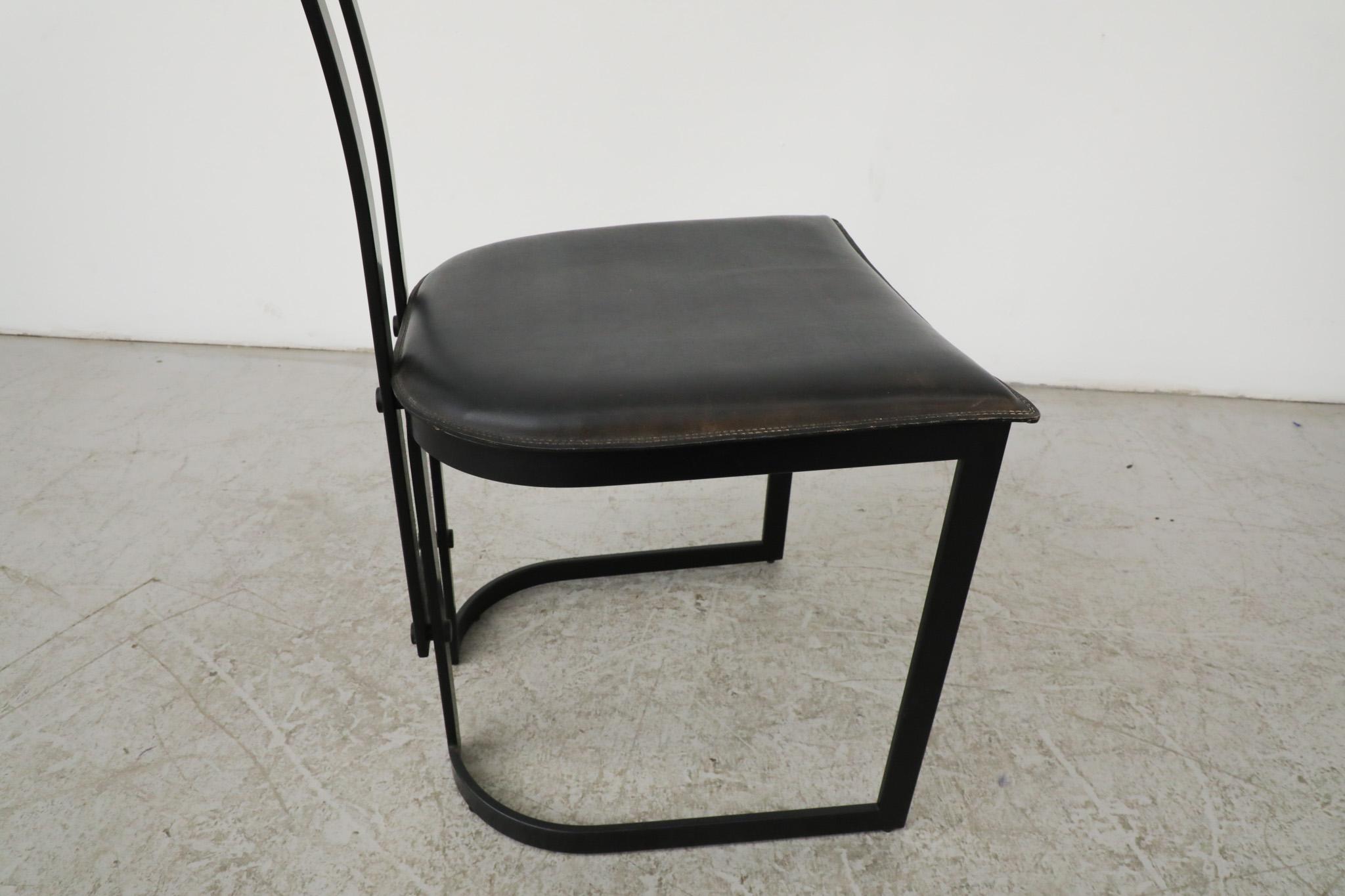 Modernist Gastone Rinaldi Side Chair for Thema Italy, 1980 For Sale 8