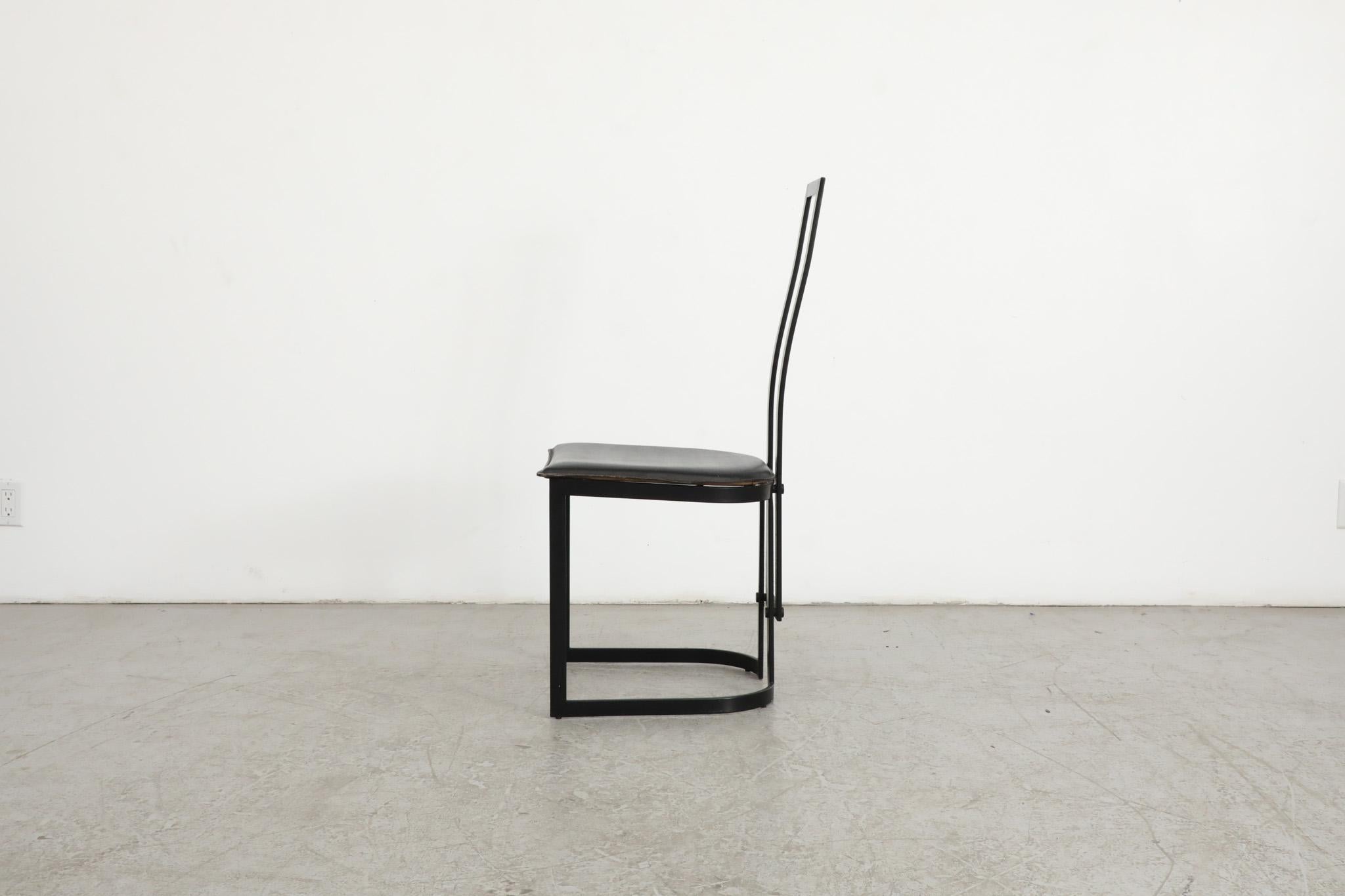 Post-Modern Modernist Gastone Rinaldi Side Chair for Thema Italy, 1980 For Sale