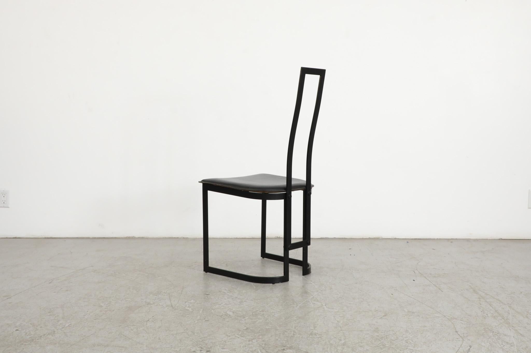 Italian Modernist Gastone Rinaldi Side Chair for Thema Italy, 1980 For Sale