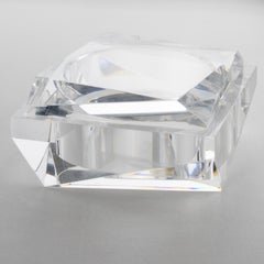 Modernistische, geometrische Acryl-Lucite-Schatulle, Italien, CIRCA 1970
