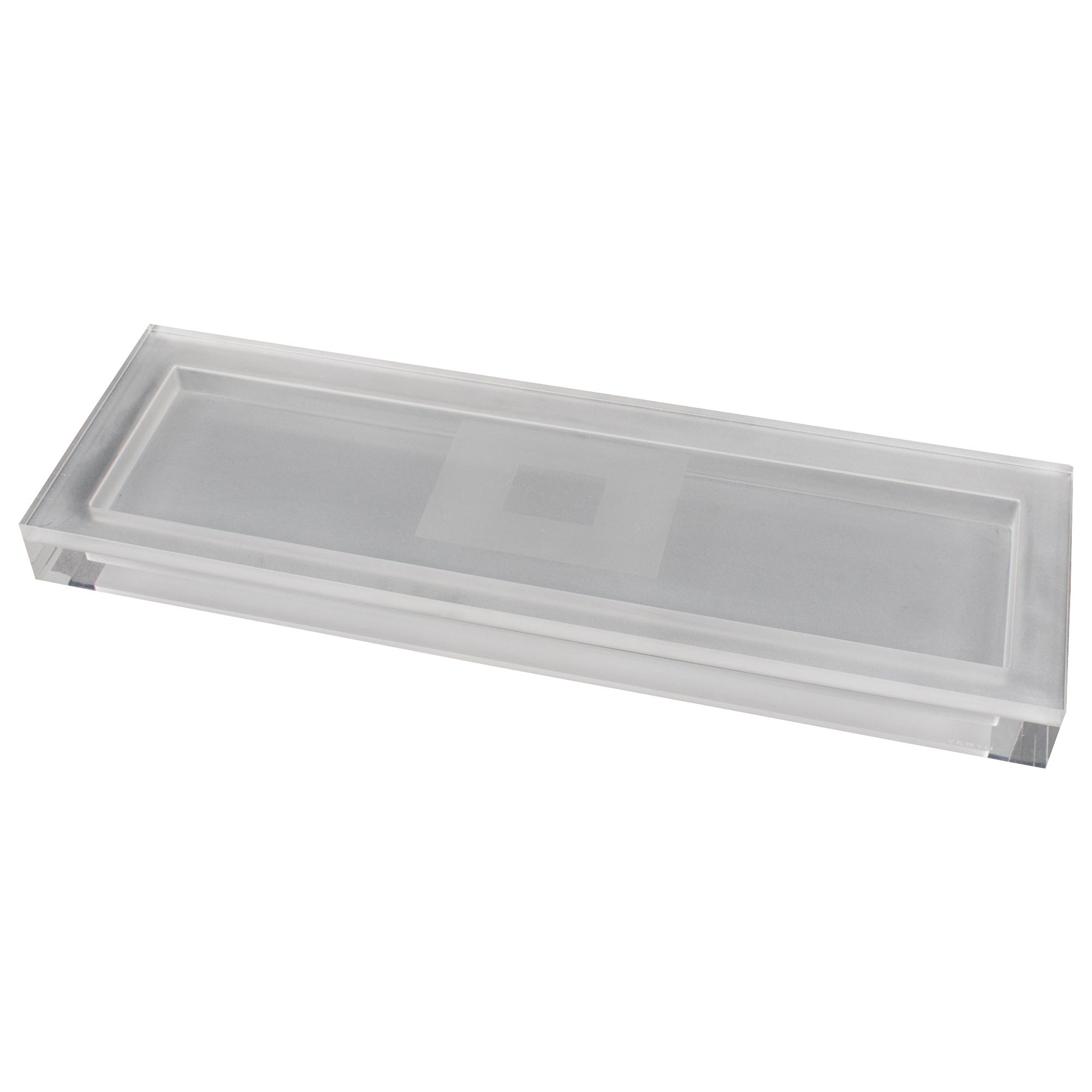 Modernist Geometric Long and Flat Lucite Box, Italy circa 1980 For Sale