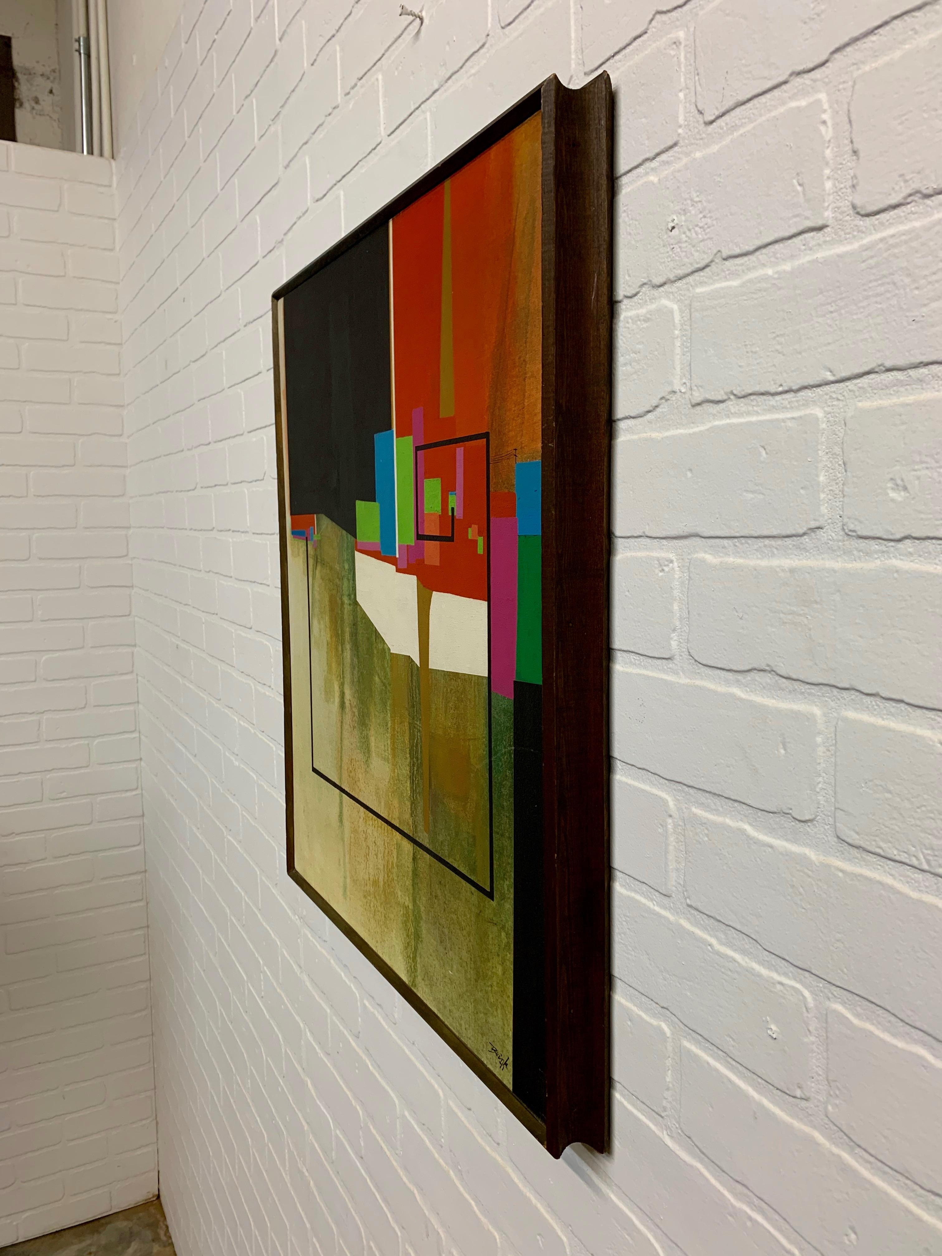 Modernist Geometric Painting, 1971 For Sale 5