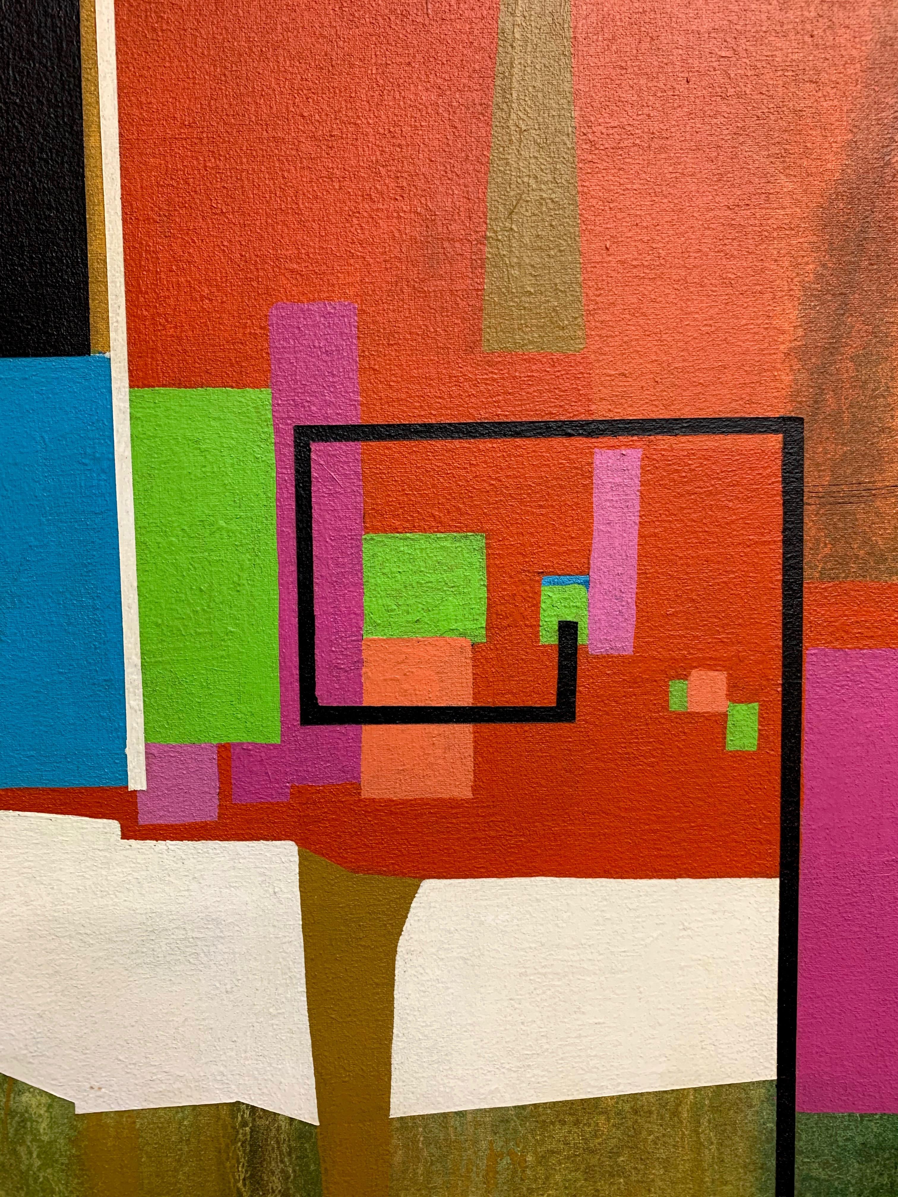 Modernes geometrisches Gemälde der Moderne, 1971 im Angebot 1