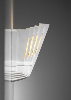 Modernist geometric plaster wall lamp - I643