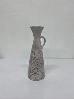 Modernist Geometric Stoneware Carafe or Pitcher by Lapid Israel Pottery