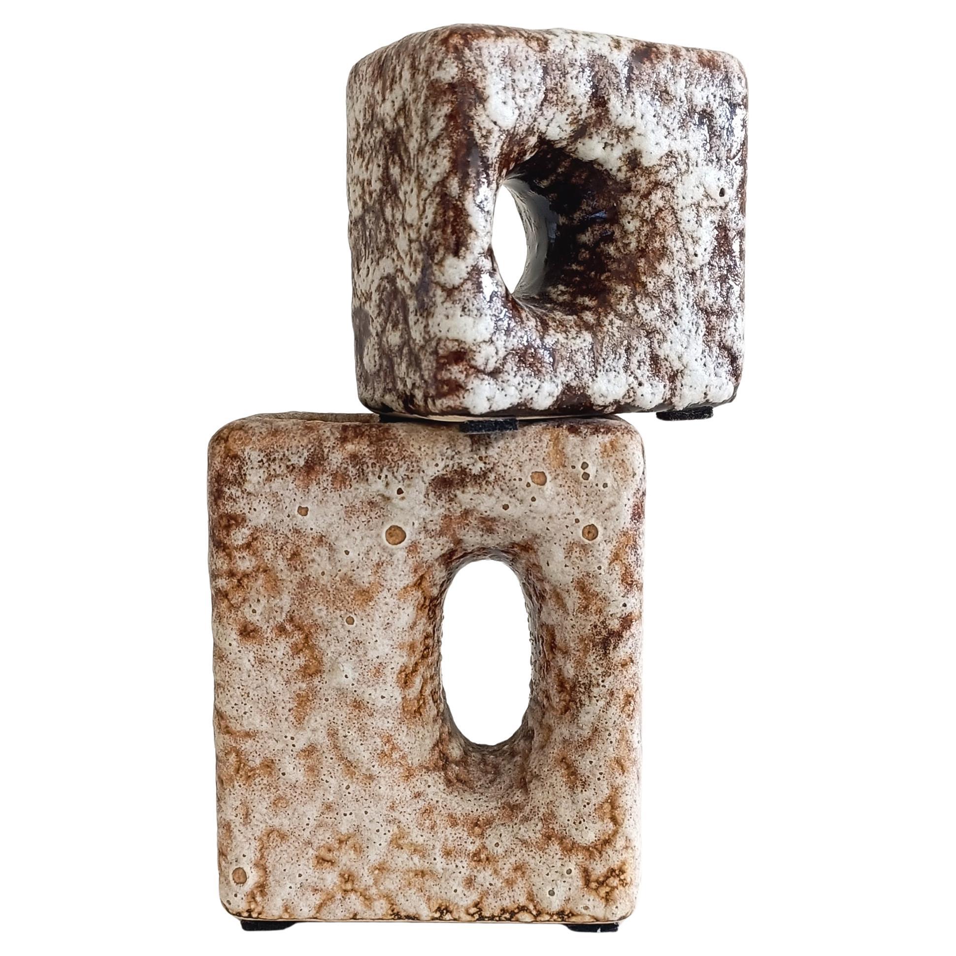 Modernist Geometrical Ceramic Vases by Marius Van Woerden 
Jopeko, 1960s