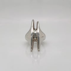 Modernist Georg Jensen Sterling Silver Ring No. 126 by Henning Koppel