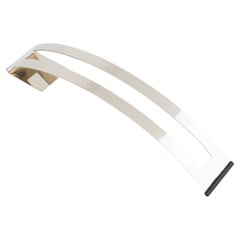 Broche géante moderniste en chrome par Valery Mainguet, années 1980