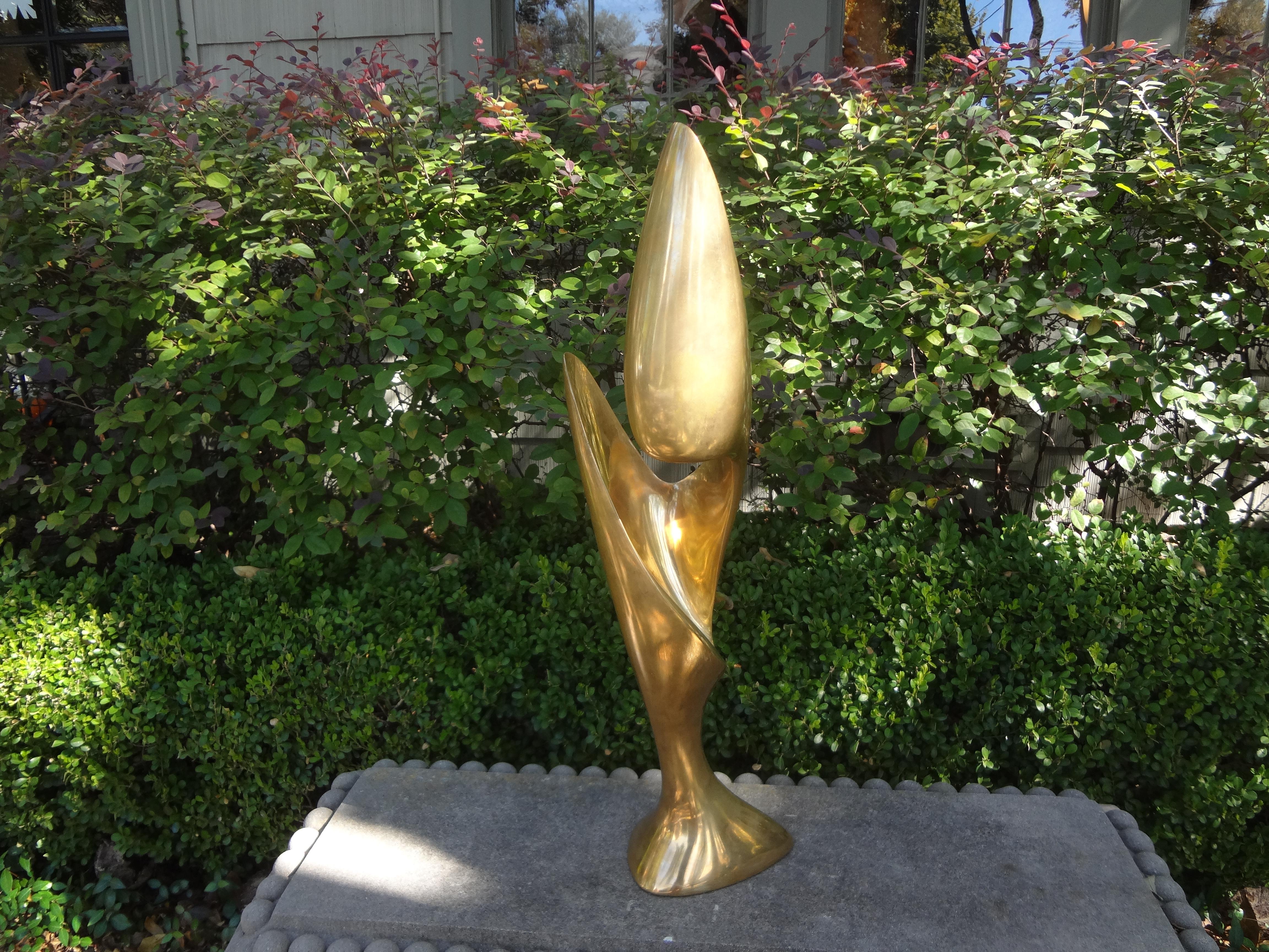 Modernist Gilt Bronze Abstract Sculpture 2