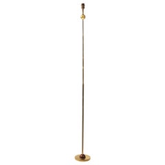 Lampadaire moderniste en bronze doré avec accents de cuivre - Italie années 1980