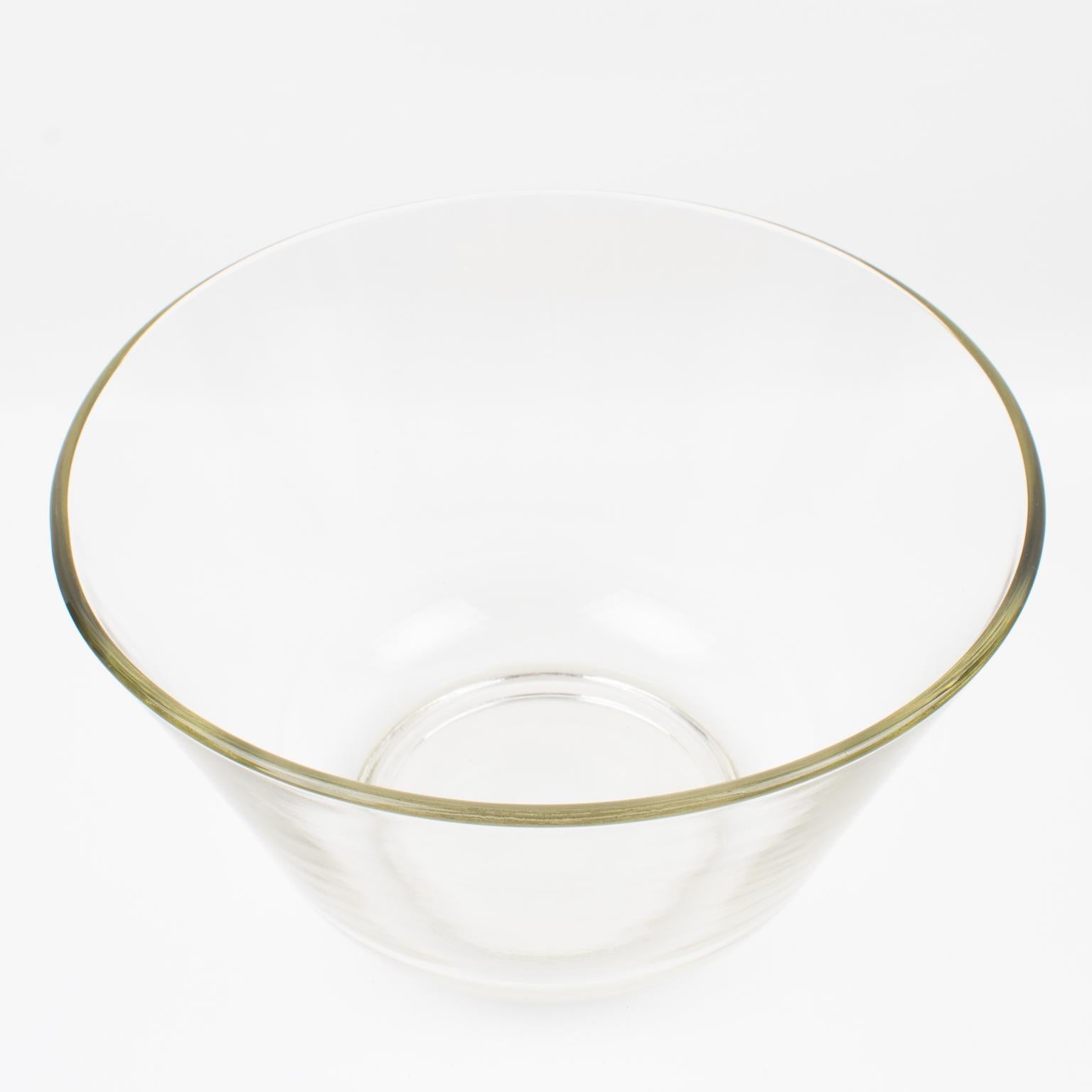 Modernist Gilt Metal and Glass Decorative Bowl Centerpiece, 1980s For Sale 3
